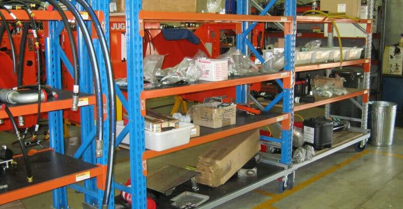 Racks built on trolley base High Quality Maxi Load Heavy Duty Shelving available at Multi Rack