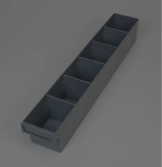 TT61 Spare parts Tray with 5 dividers High-Quality Parts Bin product available at Multi Rack